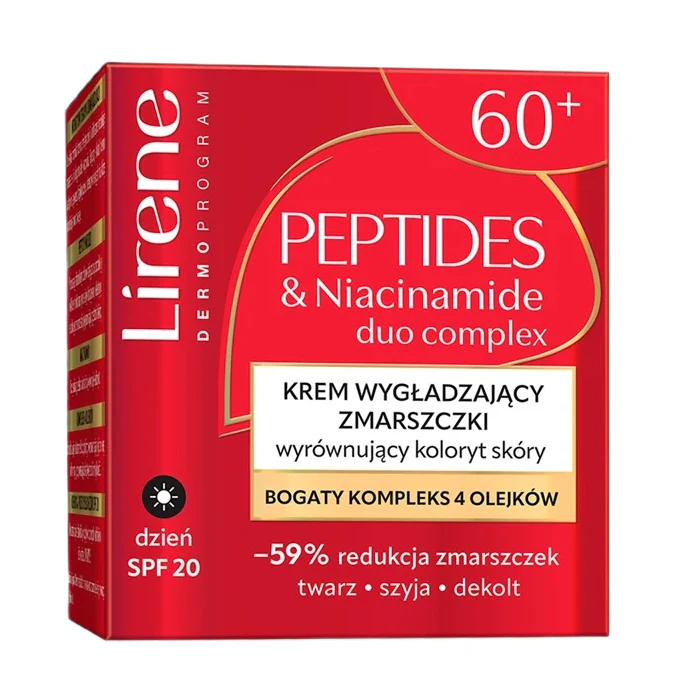 Peptides & Niacinamide krem wygładzający zmarszczki wyrównujący koloryt skóry na dzień 60+ 50ml