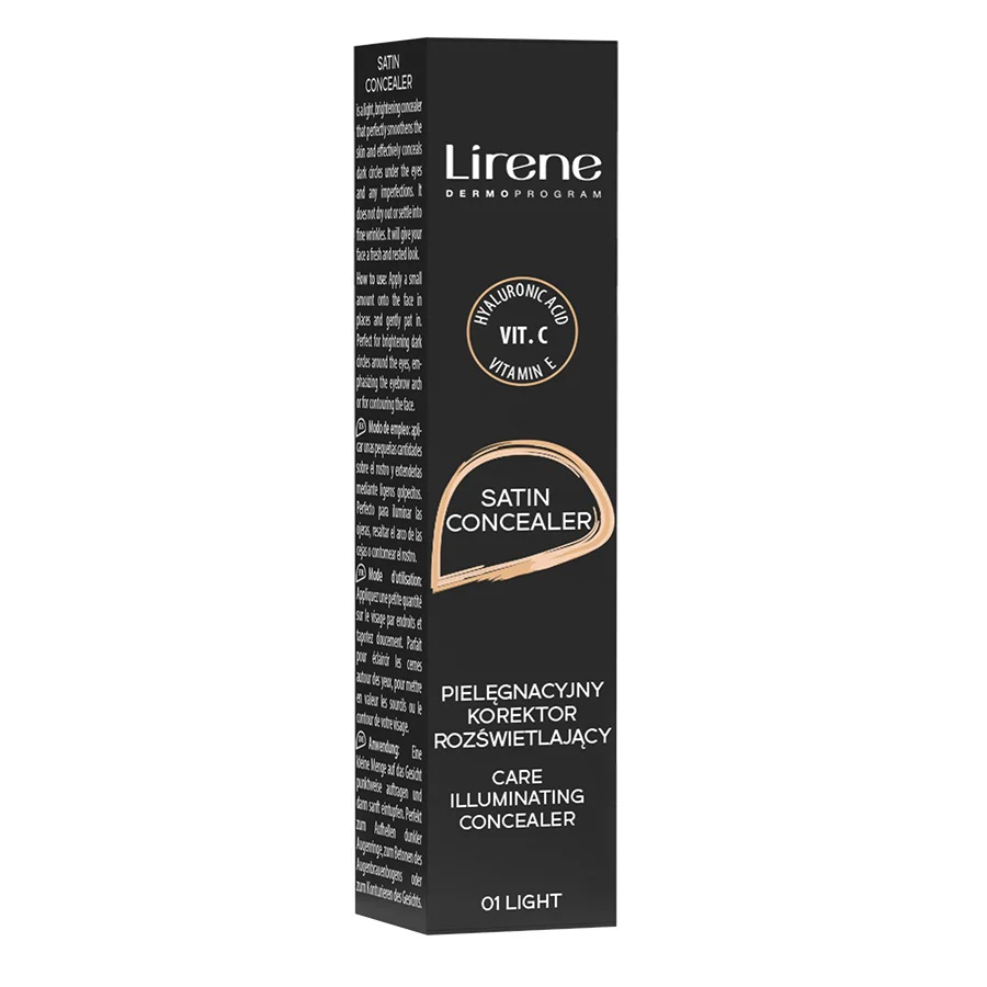 Satin Concealer pielęgnacyjny korektor rozjaśniający 01 Light 10ml - Image 2