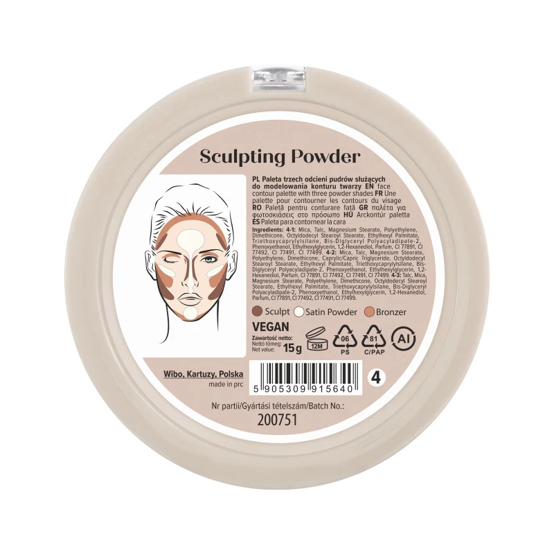 Sculpting Powder paleta do konturowania twarzy 15g - Image 2