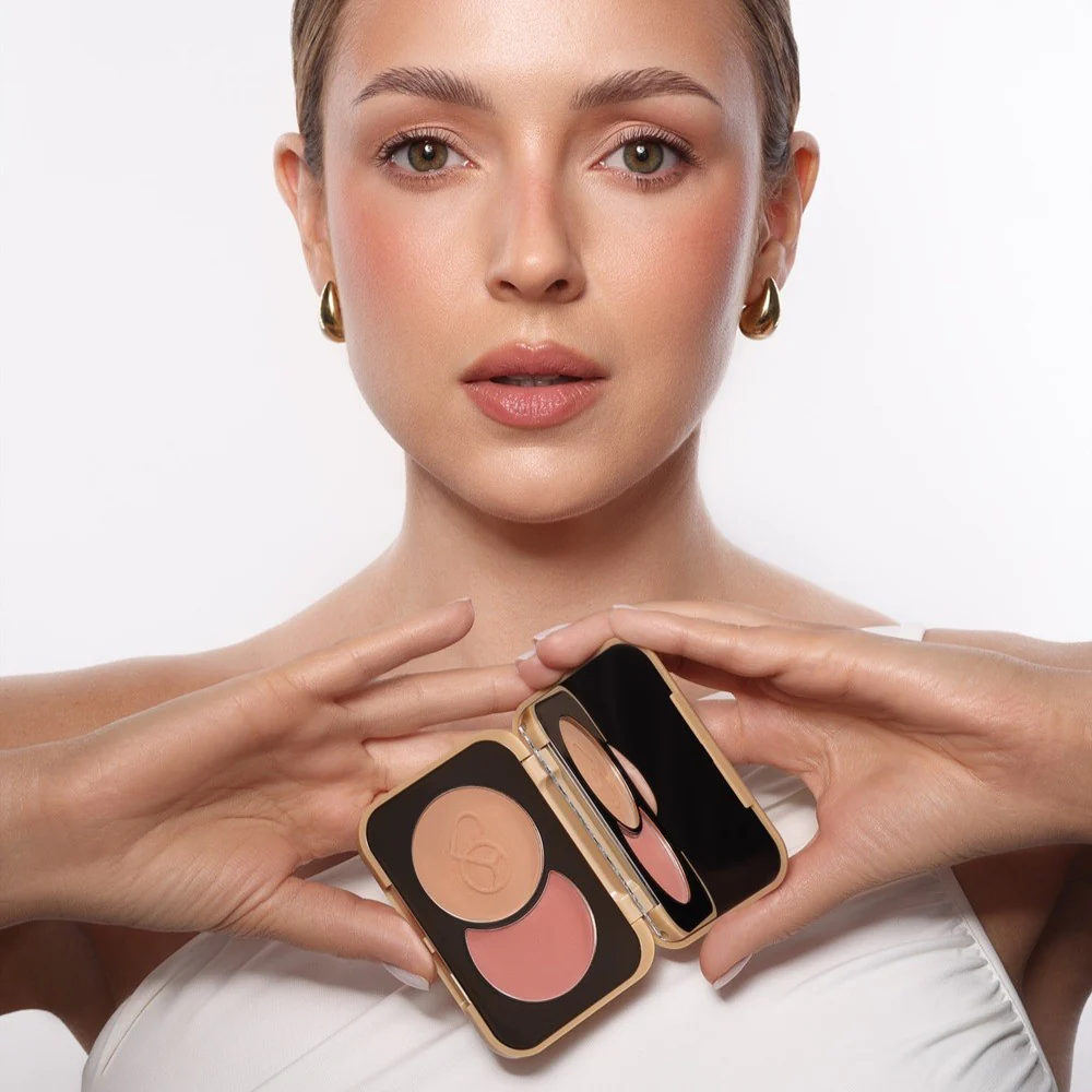 Bronze & Blush Set prasowany bronzer i róż do modelowania twarzy 5g - Image 8