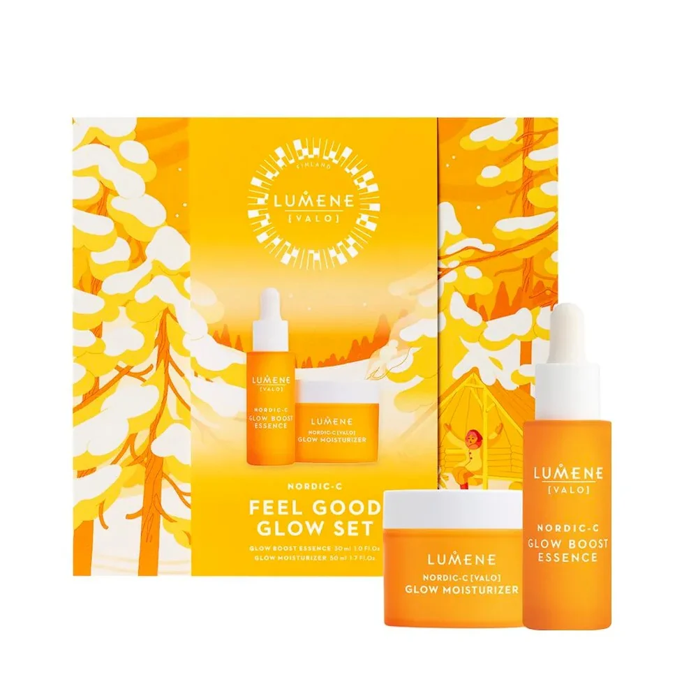 Nordic-C [Valo] Feel Good Glow Gift Set zestaw esencja do twarzy 30ml + krem do twarzy 50ml