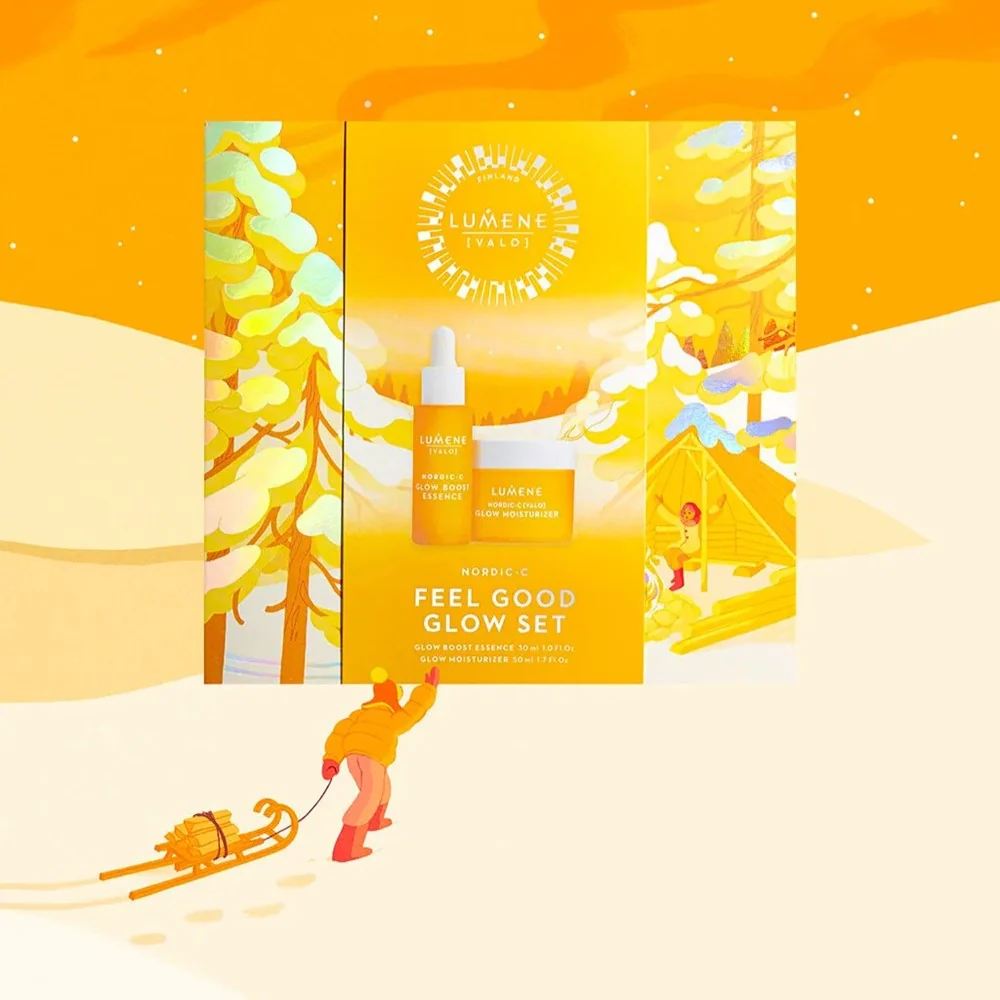 Nordic-C [Valo] Feel Good Glow Gift Set zestaw esencja do twarzy 30ml + krem do twarzy 50ml - Image 3