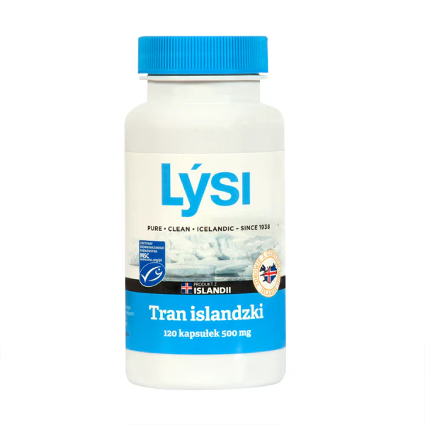 Tran islandzki 500mg suplement diety 120 kapsułek
