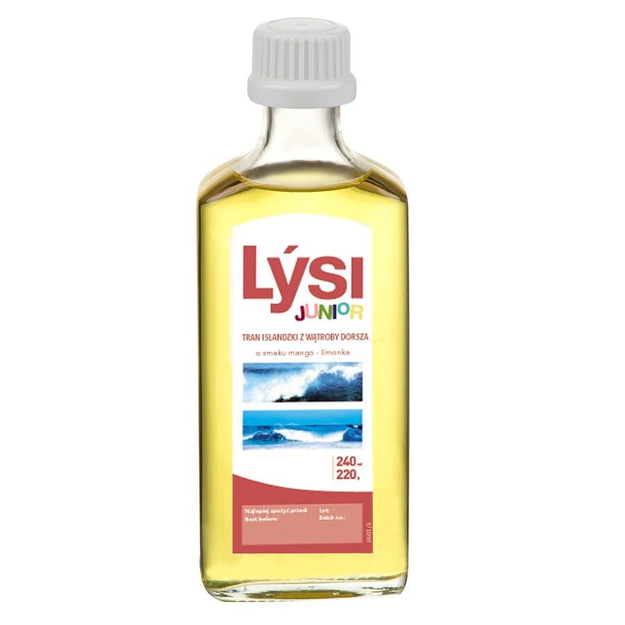 Tran islandzki dla dzieci o smaku mango-limonka 240ml