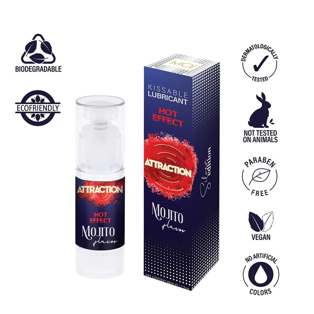 Attraction Hot Kiss Massage Oil olejek do masażu Mojito 50ml - Image 3