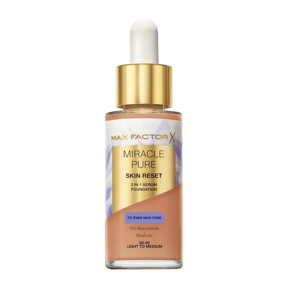Miracle Pure 2w1 Skin Reset pielęgnujący podkład z serum o wegańskiej formule 30ml