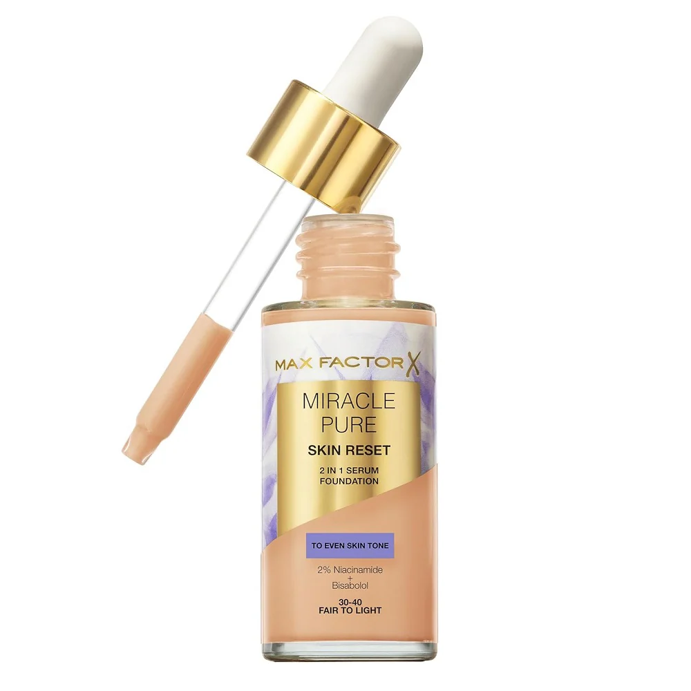 Miracle Pure 2w1 Skin Reset pielęgnujący podkład z serum o wegańskiej formule 30ml - Image 12