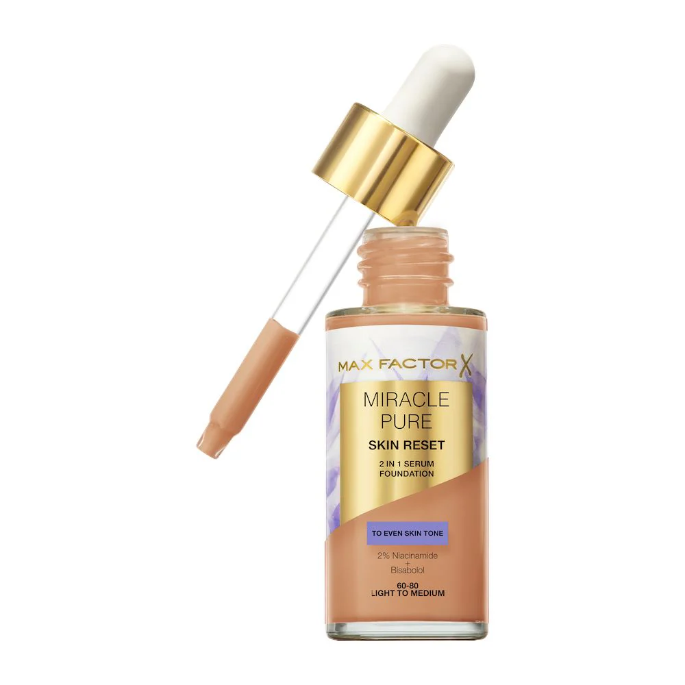 Miracle Pure 2w1 Skin Reset pielęgnujący podkład z serum o wegańskiej formule 30ml - Image 3
