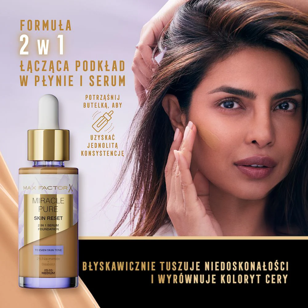 Miracle Pure 2w1 Skin Reset pielęgnujący podkład z serum o wegańskiej formule 30ml - Image 5