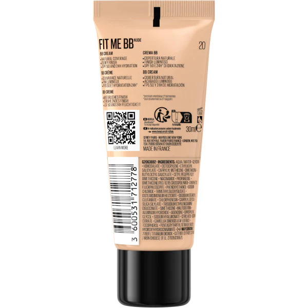 Fit Me BB Nude krem BB do twarzy 30ml - Image 4