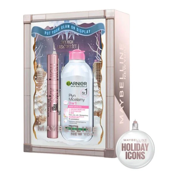 Zestaw Lash Sensational Sky High wydłużający tusz do rzęs Black 7.2ml + Garnier płyn micelarny 3w1 400ml - Image 2