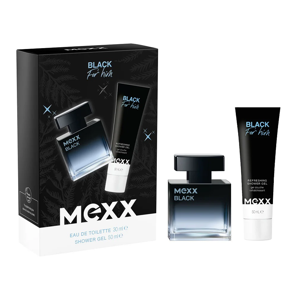 Black For Him zestaw woda toaletowa spray 30ml + żel pod prysznic 50ml