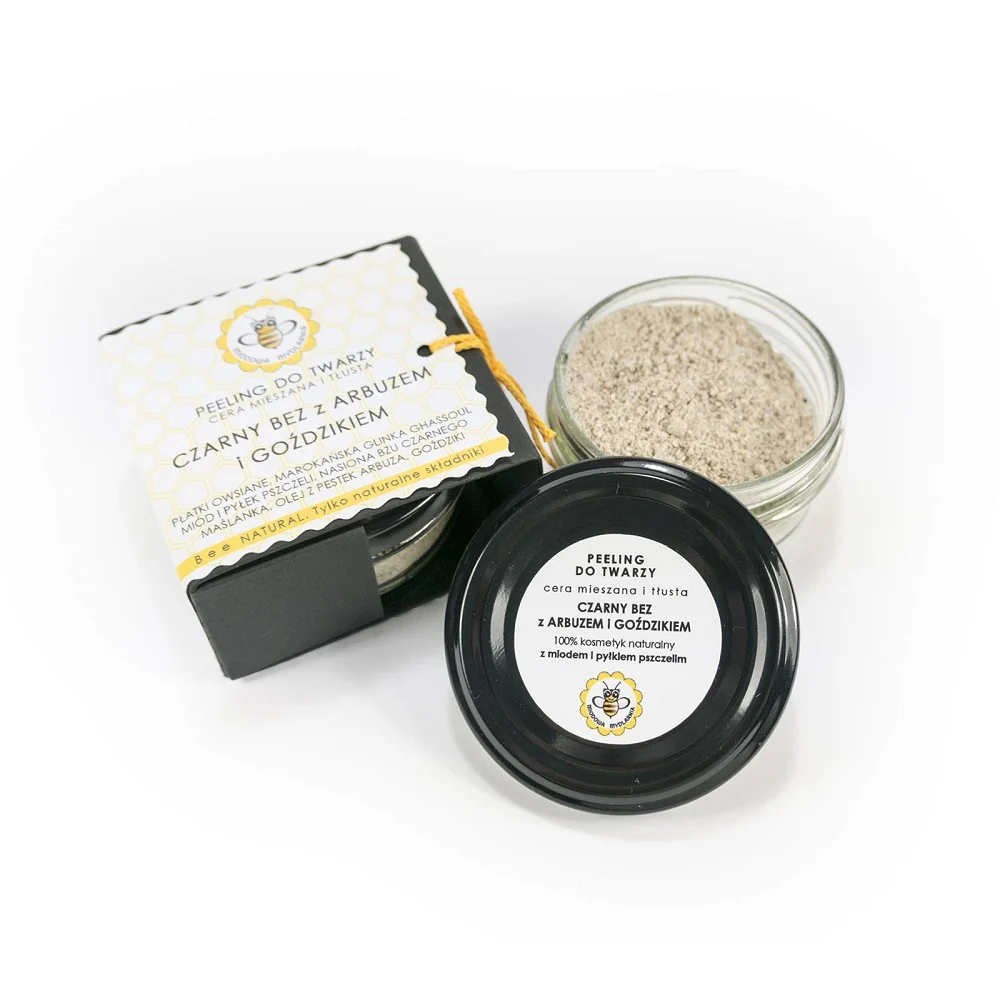 Peeling do twarzy czarny bez z arbuzem i goździkiem 25g - Image 2