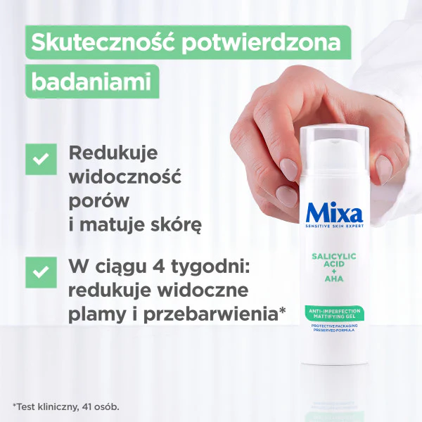 Matujący żel przeciw niedoskonałościom Kwas salicylowy + kwasy AHA 50ml - Image 3