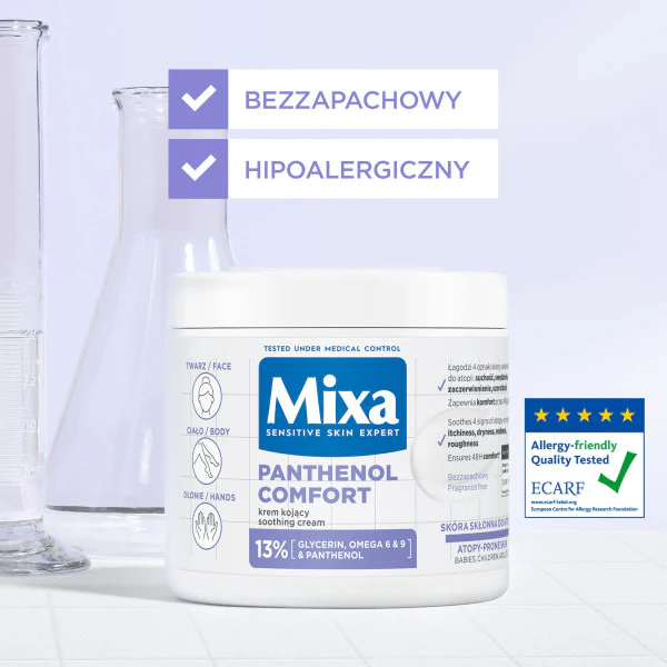Panthenol Comfort kojący krem do twarzy dłoni i ciała 400ml - Image 9