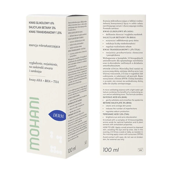 Derm rozjaśniająca esencja mikrozłuszczająca zwężająca pory 100ml - Image 5