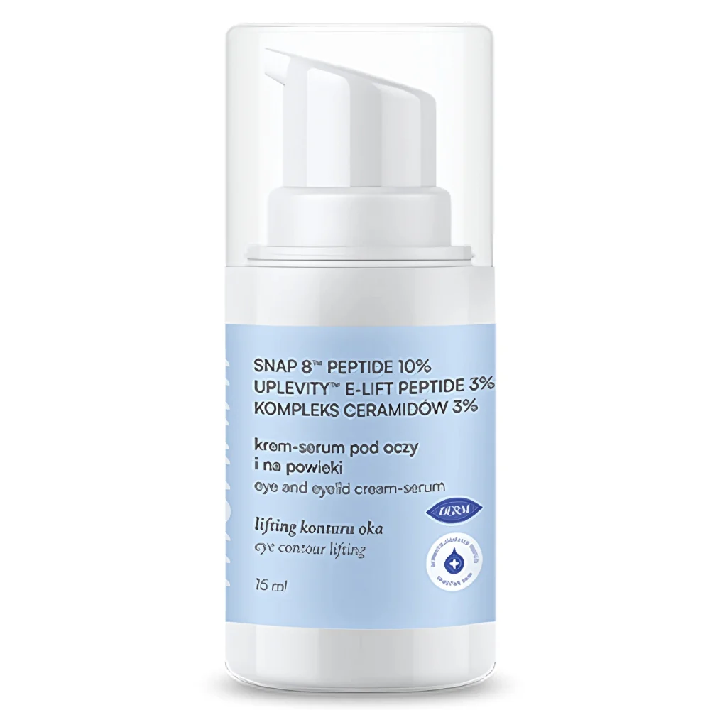 Liftingująco-ujędrniające serum-krem pod oczy i na powieki z peptydami i ceramidami 15ml