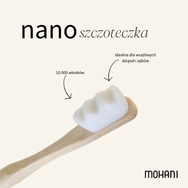 Nano szczoteczka bambusowa do zębów Szara - Image 2