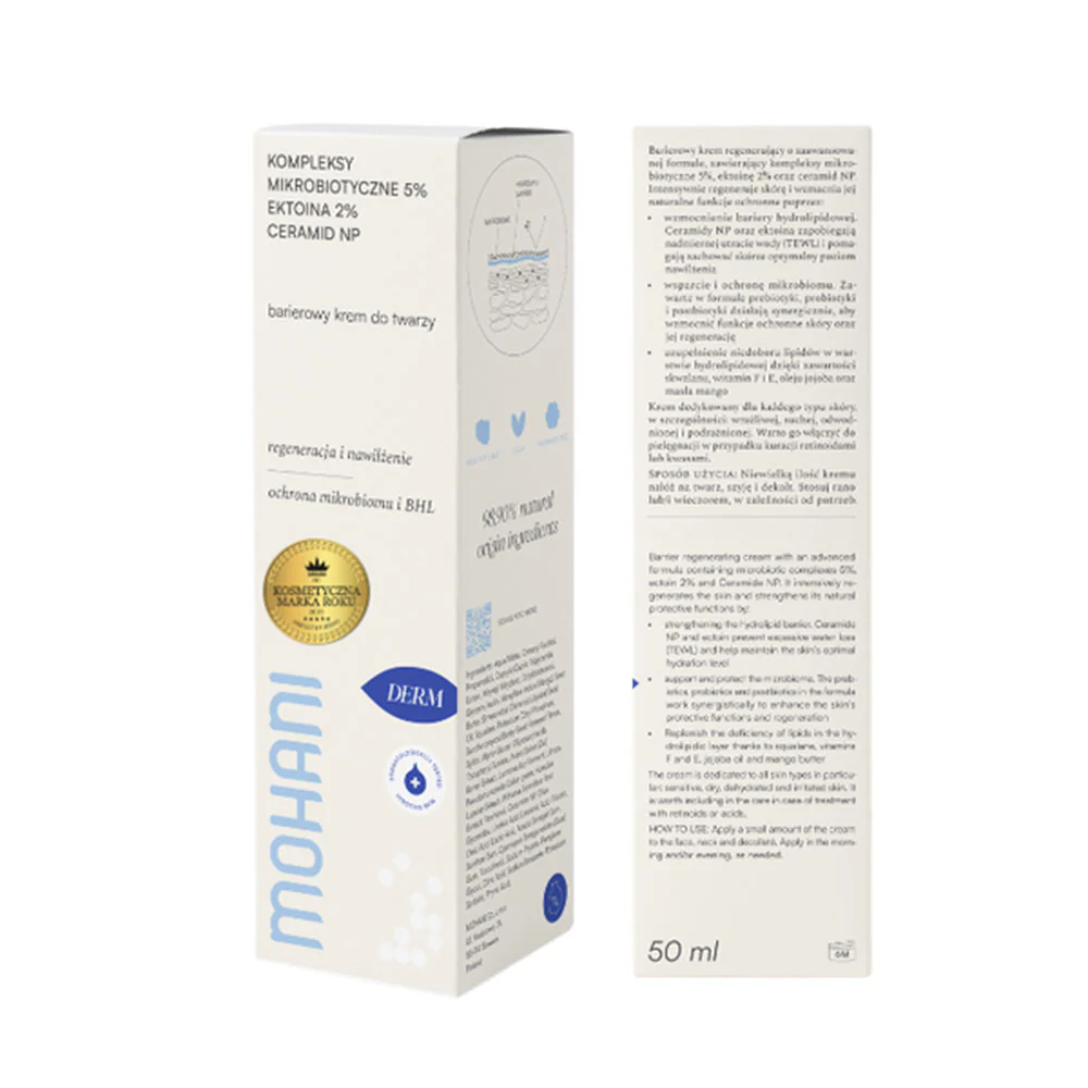 Regenerujący krem barierowy z ektoiną 2% kompleksem mikrobiotycznym 5% i ceramidem NP 50ml - Image 2