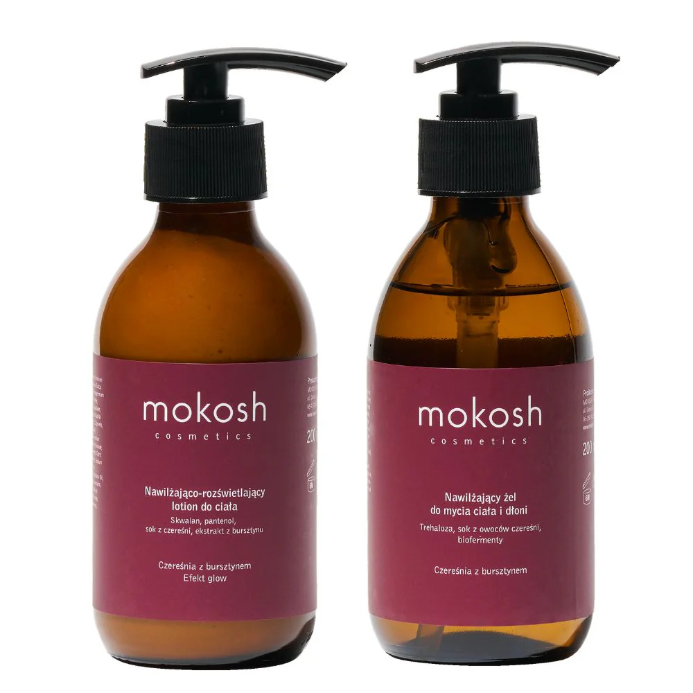 Kometek Lśniąca Radość zestaw nawilżający żel do mycia ciała i dłoni 200ml + nawilżająco-rozświetlający lotion do ciała 200ml - Image 2