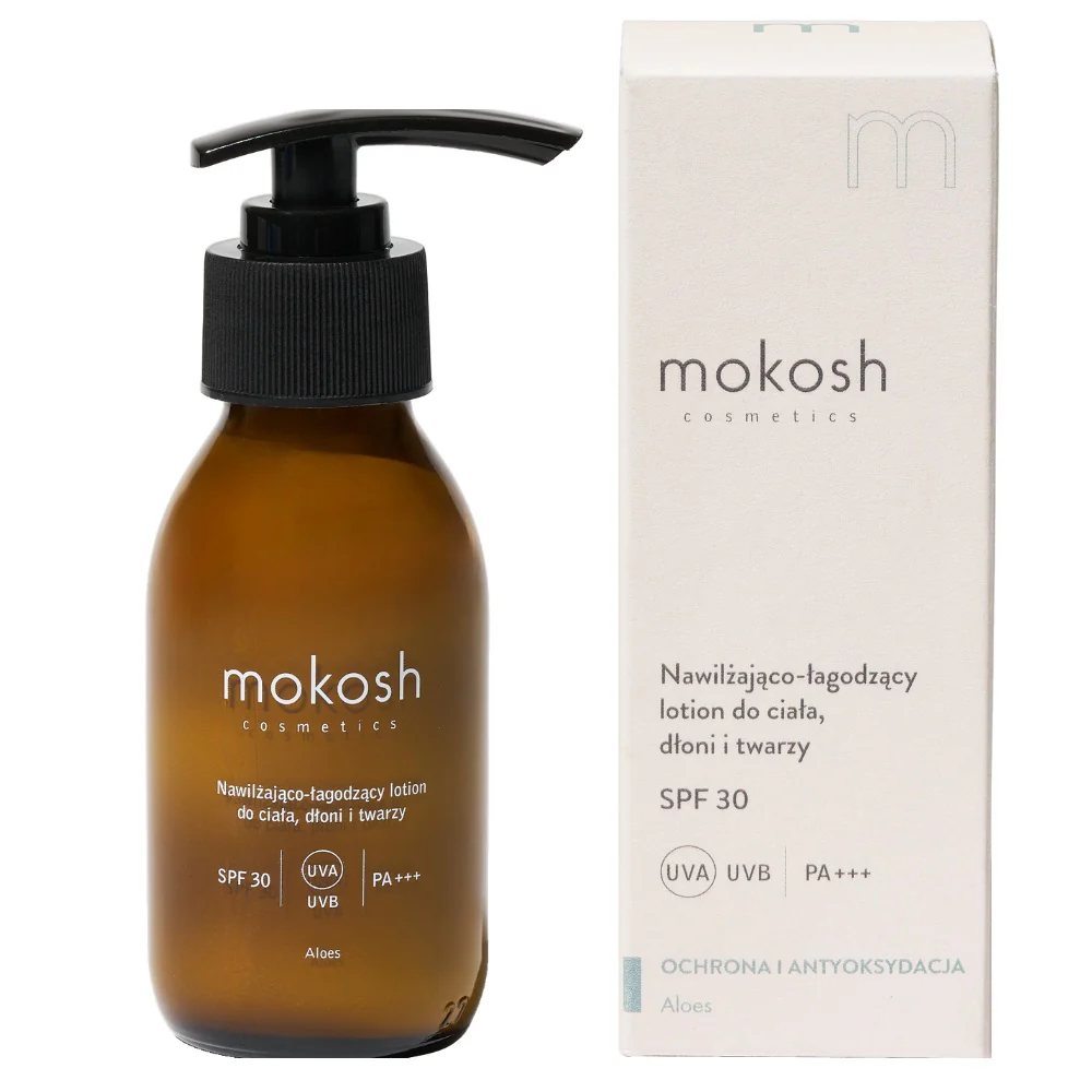 Nawilżająco-łagodzący lotion do ciała dłoni i twarzy SPF30 Aloes 90ml - Image 3