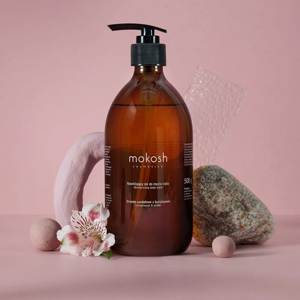 Nawilżający żel do mycia ciała Drzewo sandałowe z bursztynem 500ml - Image 3