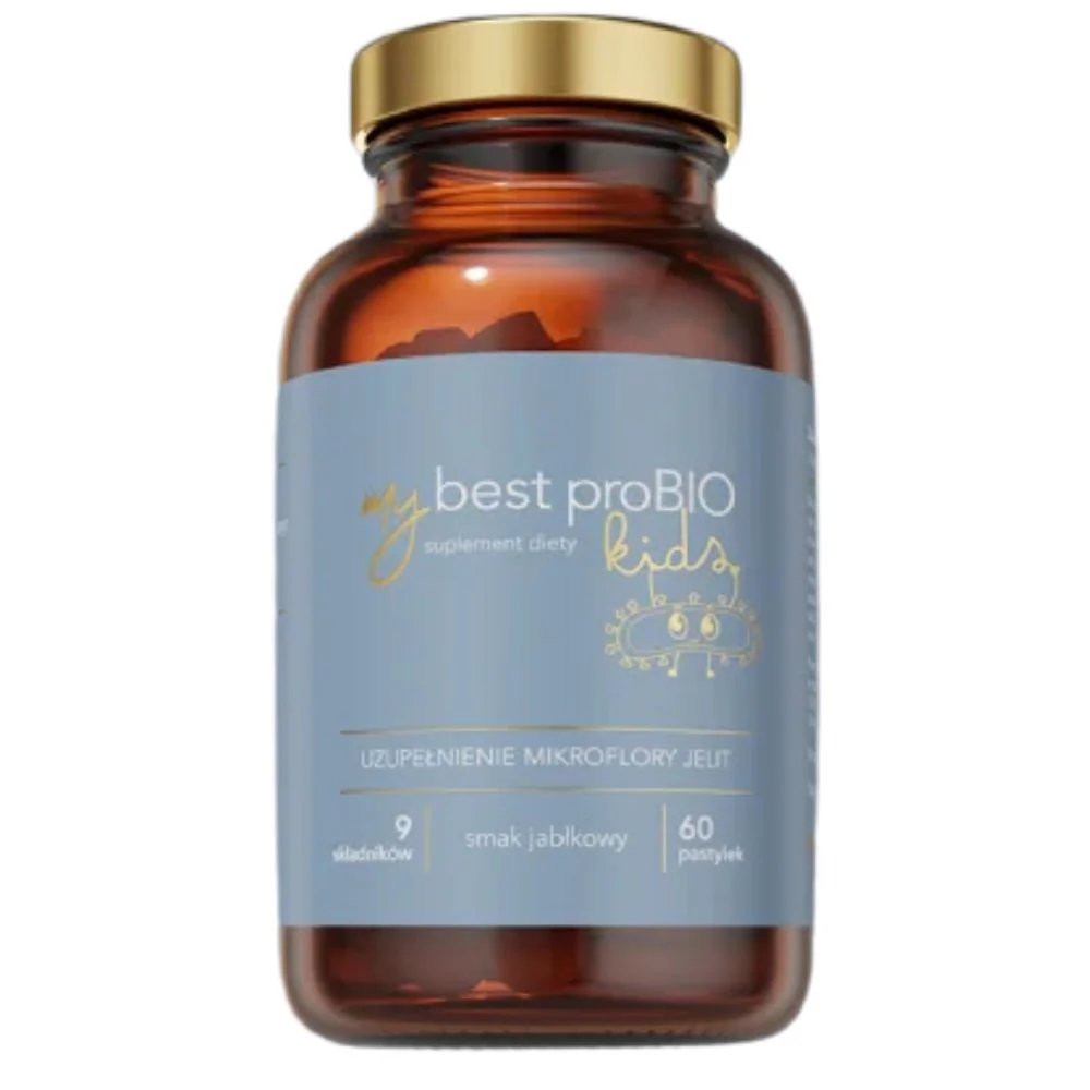 MyBestProBIO Kids suplement diety o smaku jabłkowym 60 pastylek