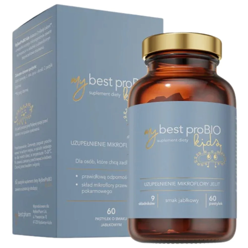 MyBestProBIO Kids suplement diety o smaku jabłkowym 60 pastylek - Image 2