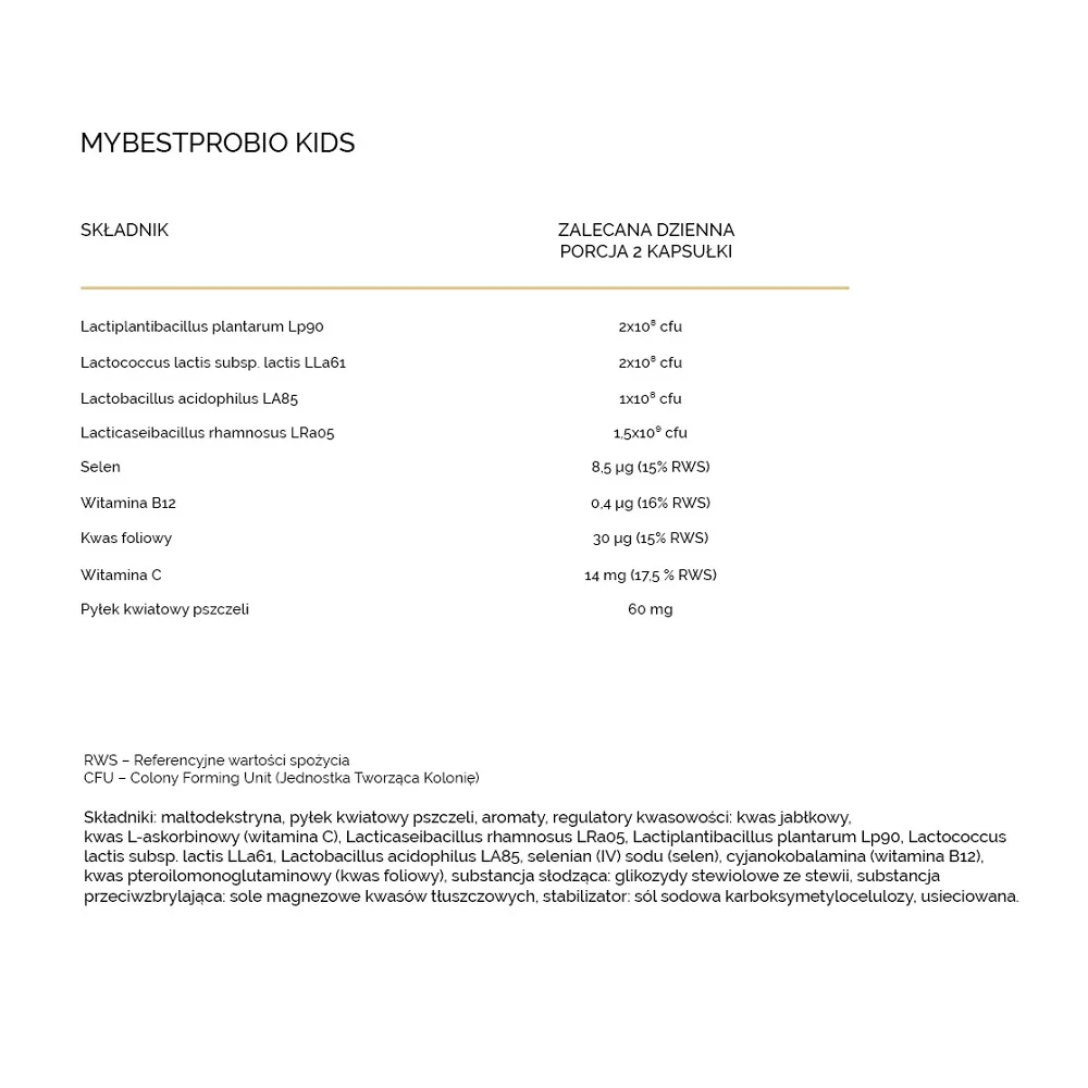 MyBestProBIO Kids suplement diety o smaku jabłkowym 60 pastylek - Image 3