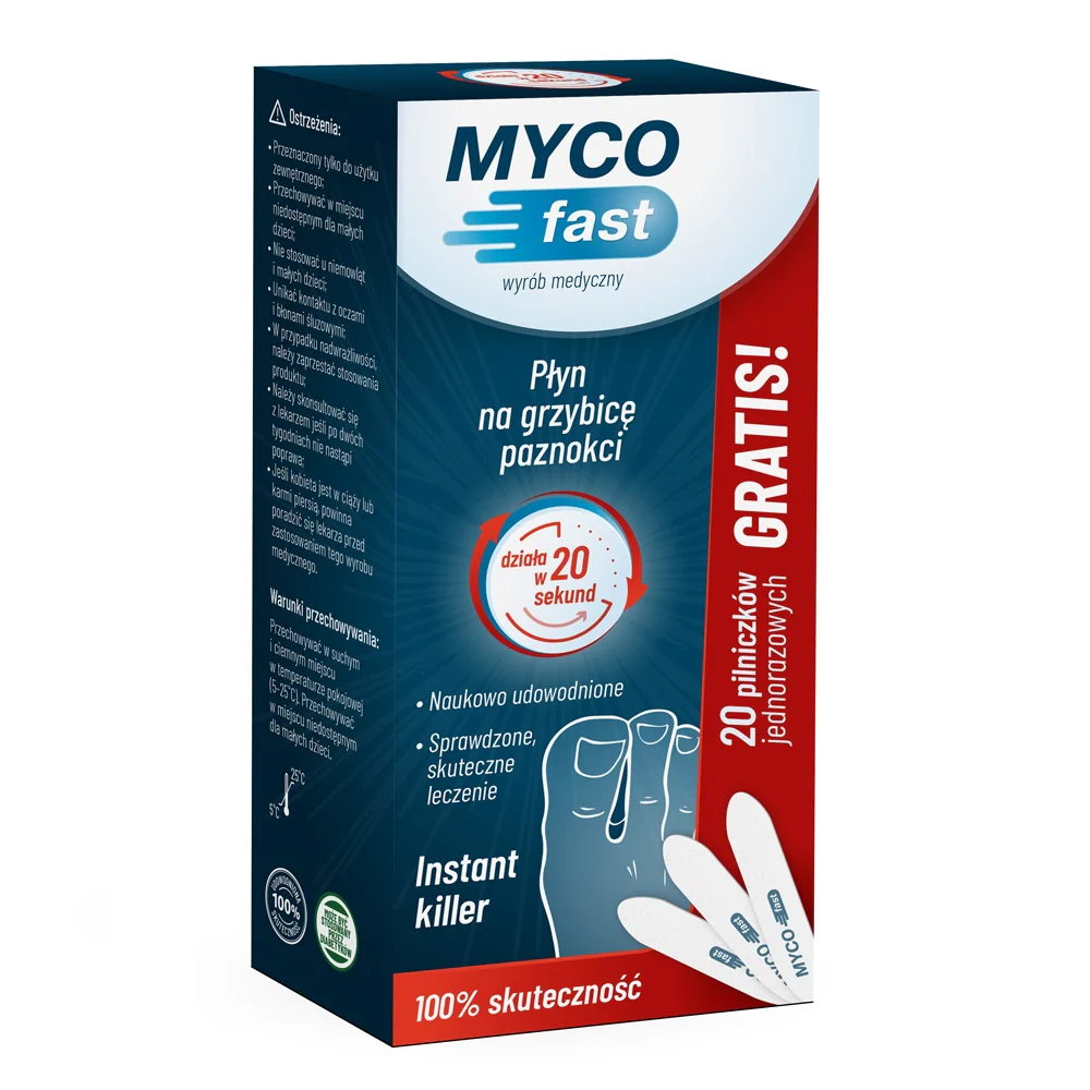 Płyn na grzybicę paznokci 5ml + 20 pilniczków