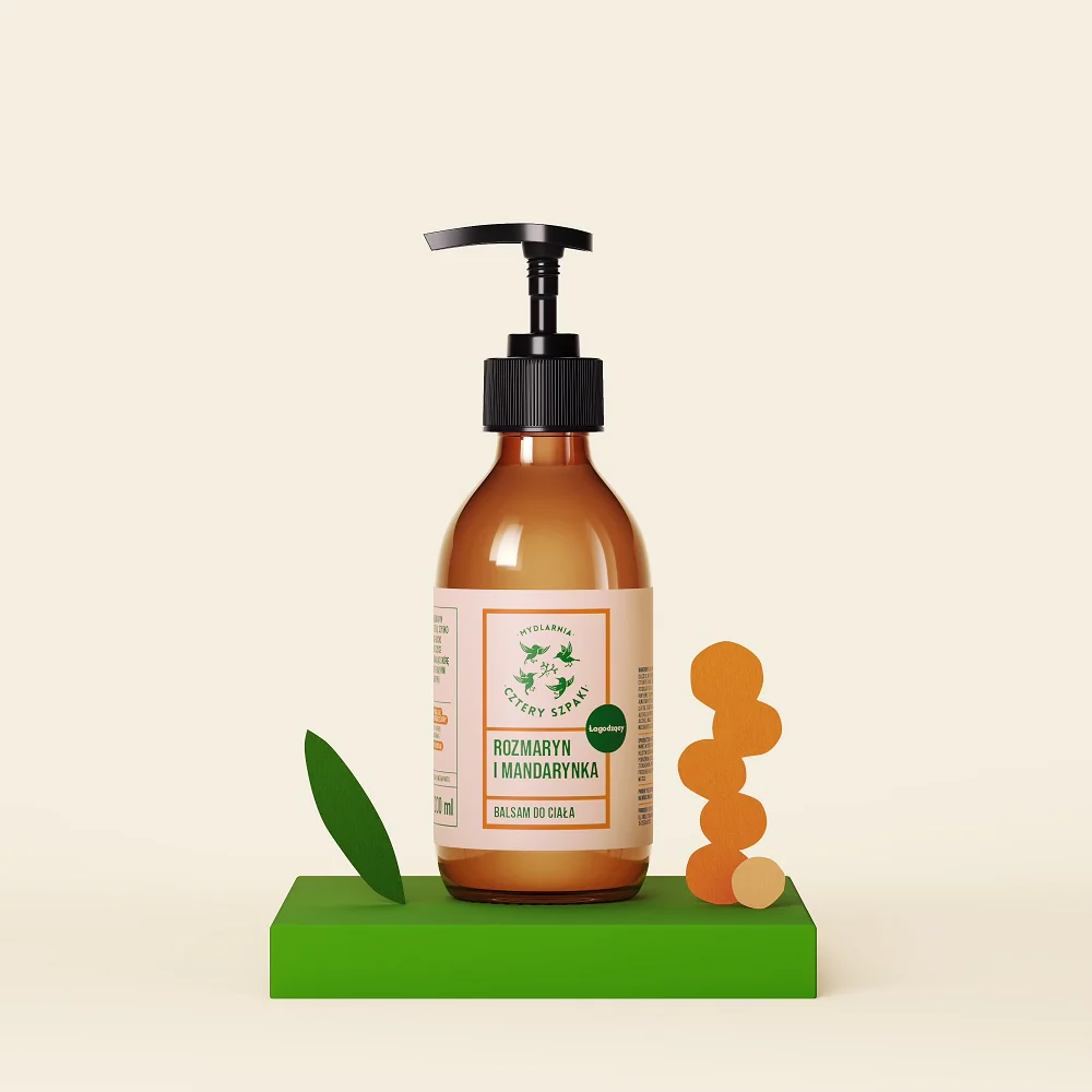 Łagodzący balsam do ciała Rozmaryn i Mandarynka 200ml - Image 2