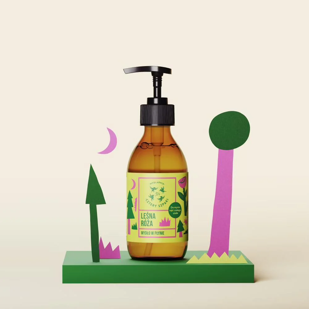 Naturalne mydło w płynie Leśna Róża 300ml - Image 2
