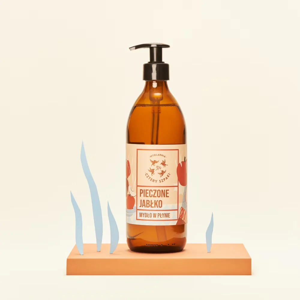 Naturalne mydło w płynie Pieczone Jabłko 500ml - Image 3