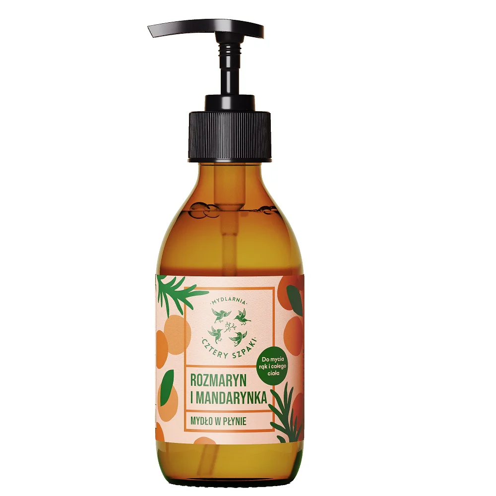 Naturalne mydło w płynie Rozmaryn i Mandarynka 300ml