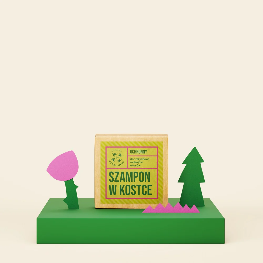 Ochronny szampon w kostce Leśna Róża 75g - Image 2