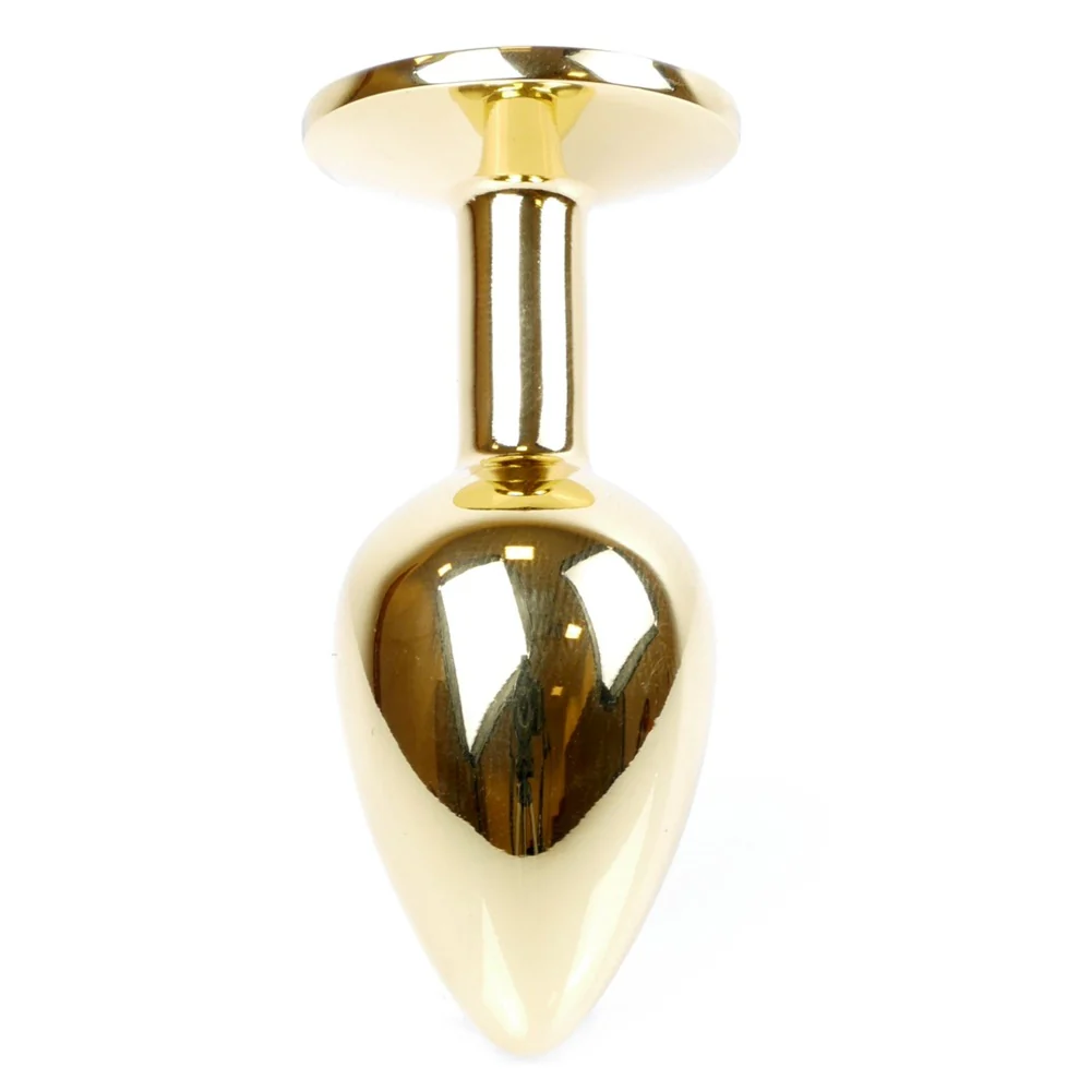 Butt Plug Collection Jewellery Gold metalowy korek analny Red - Image 5