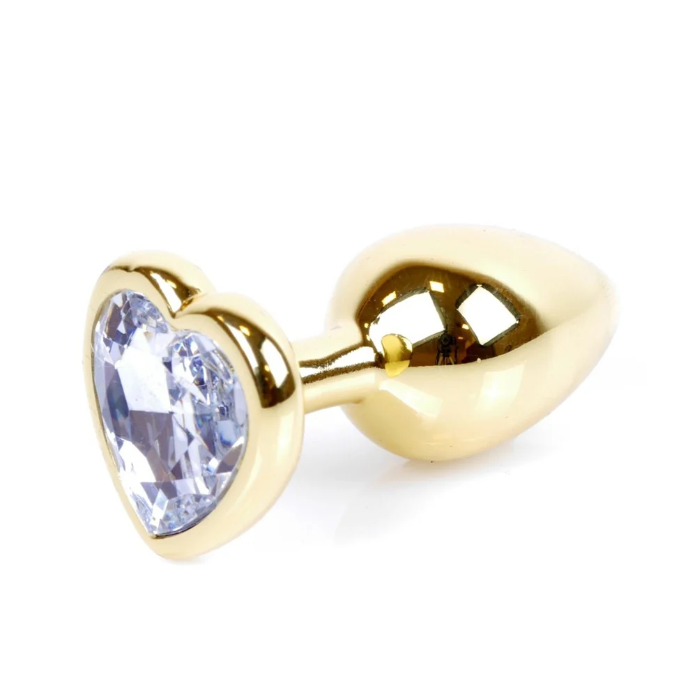 Butt Plug Collection Jewellery Heart metalowy korek analny Gold Heart