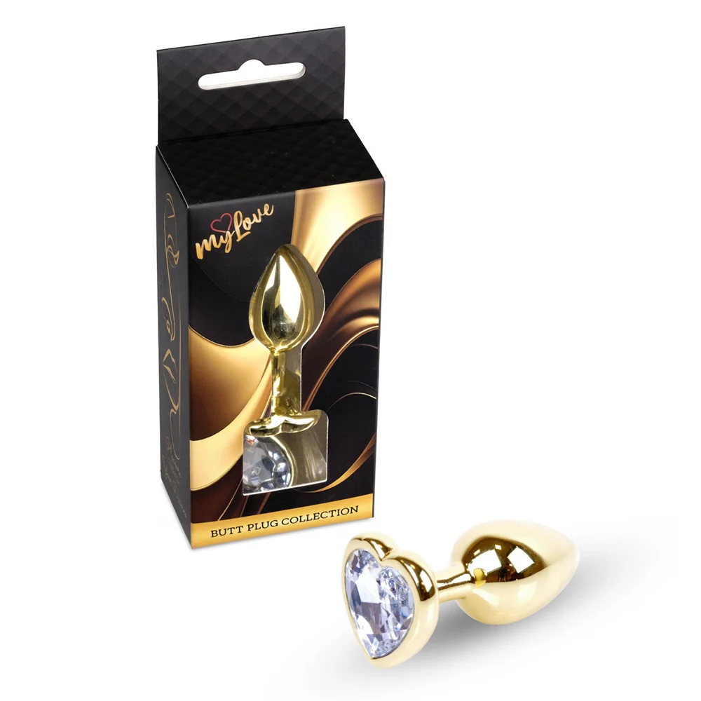 Butt Plug Collection Jewellery Heart metalowy korek analny Gold Heart - Image 3
