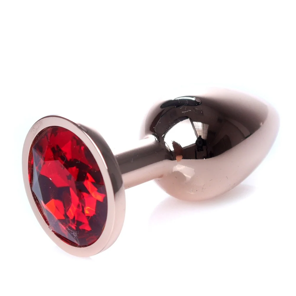 Butt Plug Collection Jewellery metalowy korek analny Silver Red