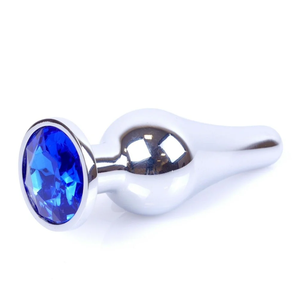 Butt Plug Collection Jewellery Silver metalowy korek analny Dark Blue