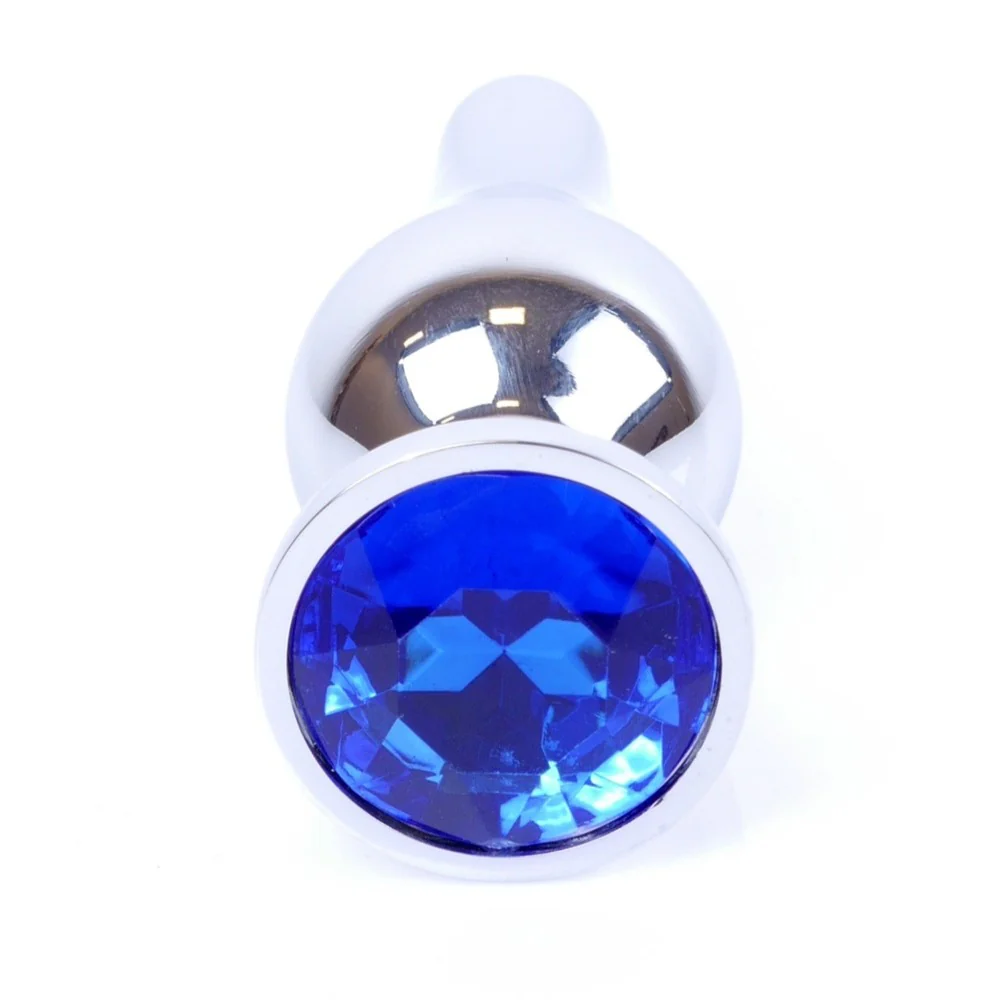Butt Plug Collection Jewellery Silver metalowy korek analny Dark Blue - Image 4