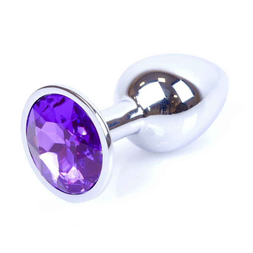 Butt Plug Collection Jewellery Silver metalowy korek analny Purple
