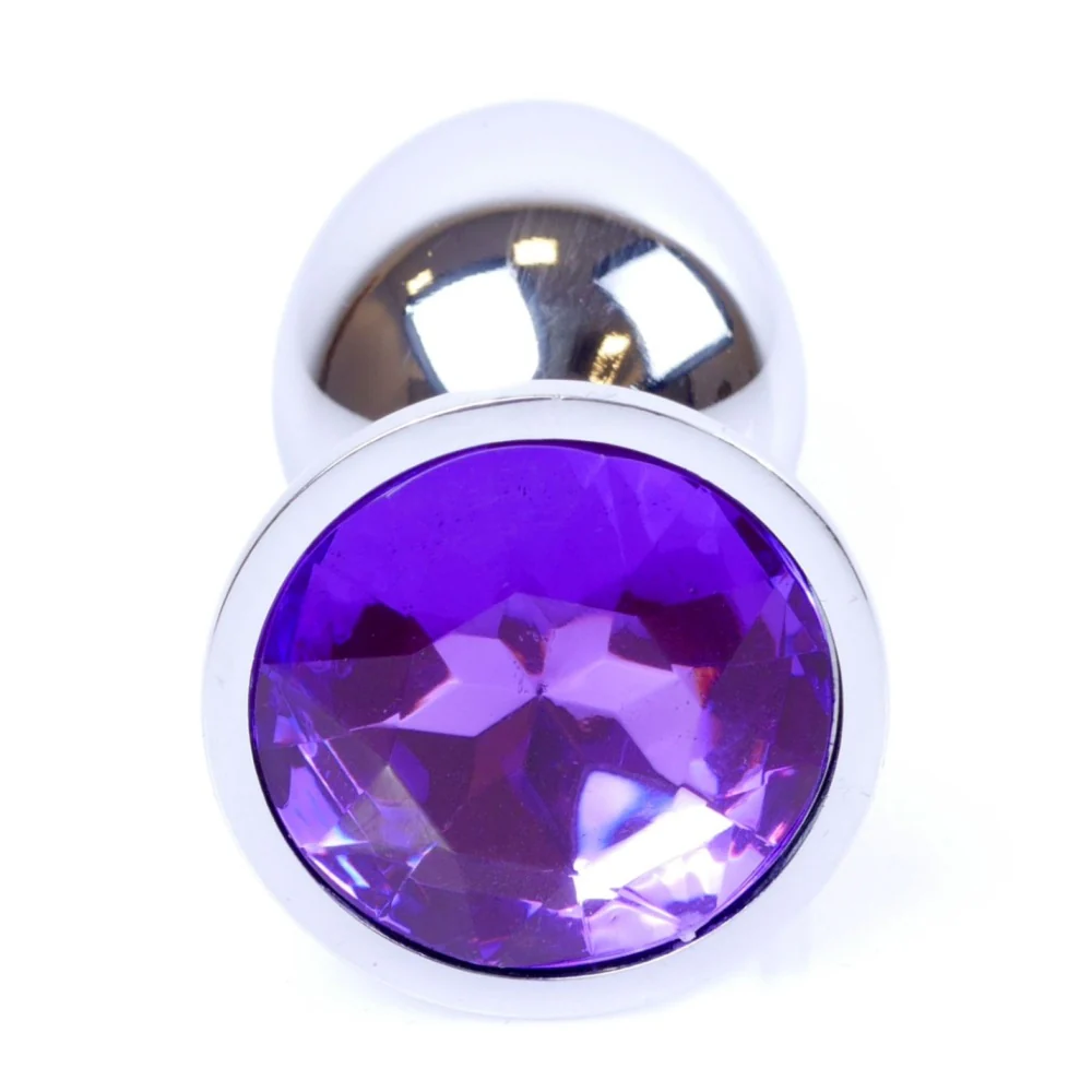 Butt Plug Collection Jewellery Silver metalowy korek analny Purple - Image 2