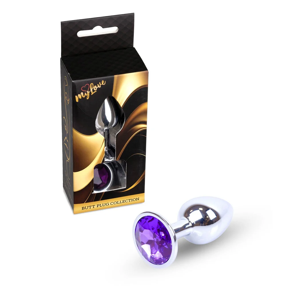 Butt Plug Collection Jewellery Silver metalowy korek analny Purple - Image 4