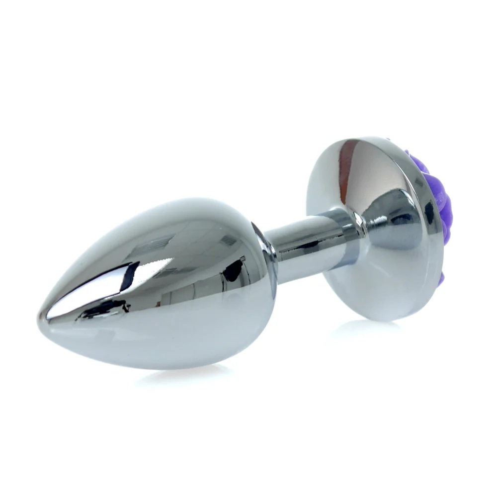Butt Plug Collection metalowy korek Rose Purple - Image 3