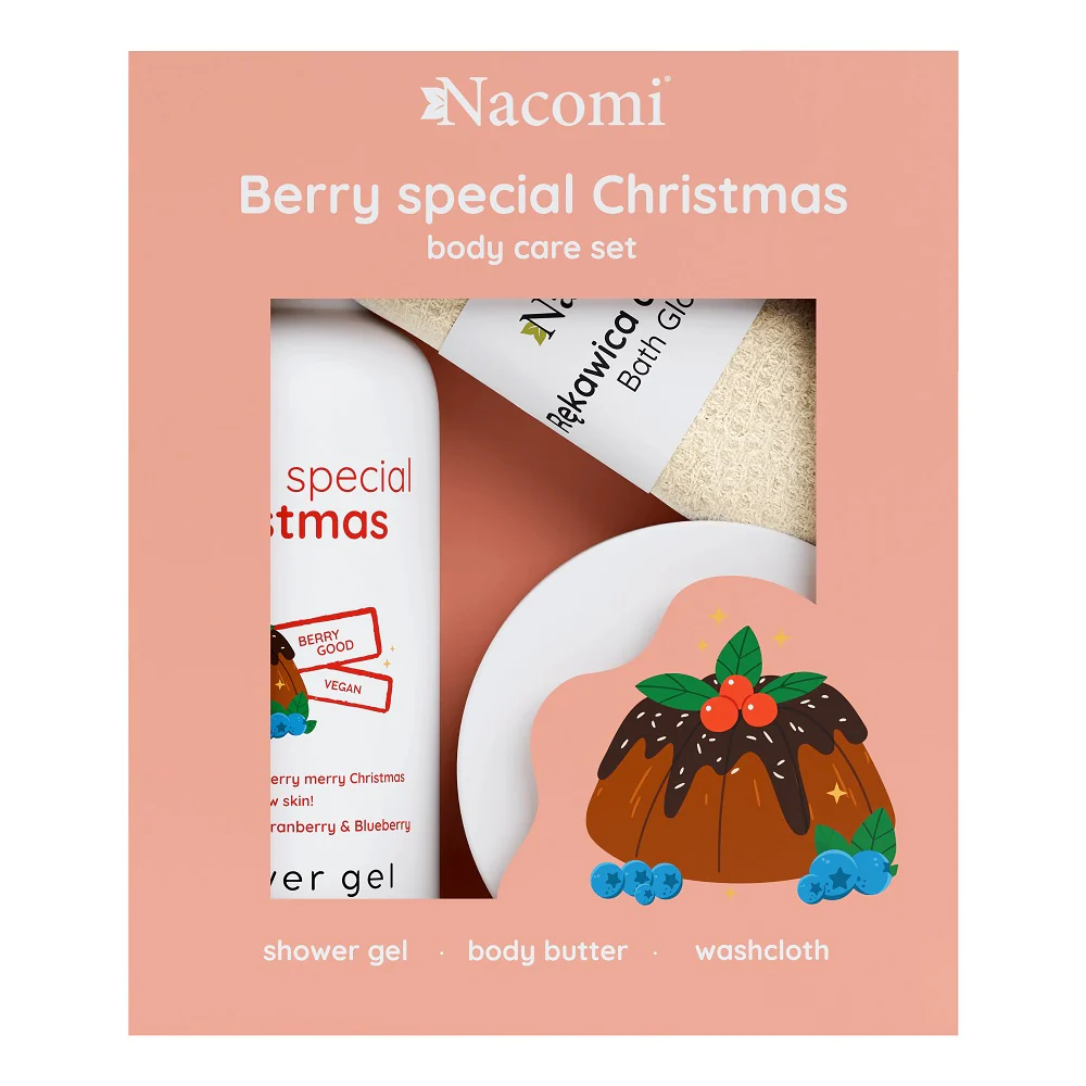 Berry Special Christmas zestaw żel pod prysznic 300ml + masło do ciała 100ml + rękawica do kąpieli - Image 2