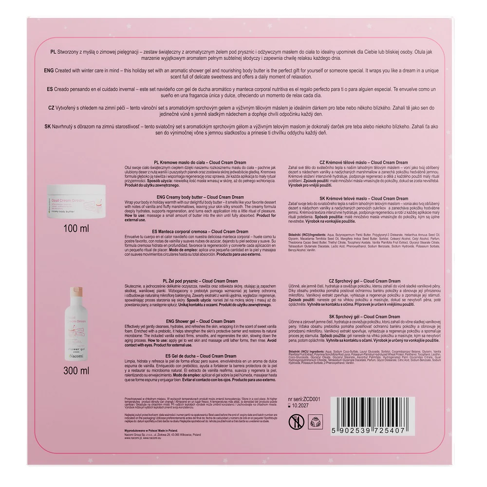Cloud Cream Dream zestaw żel pod prysznic 300ml + kremowe masło do ciała 100ml - Image 2