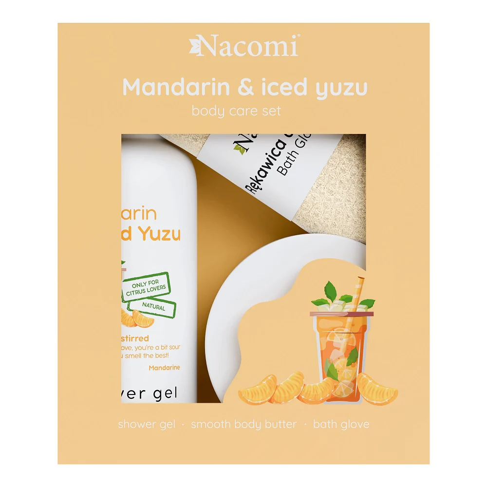 Mandarin & Iced Yuzu zestaw żel pod prysznic 300ml + masło do ciała 100ml + rękawica do kąpieli - Image 3