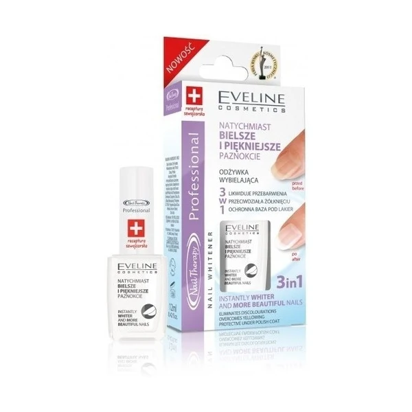 Nail Therapy Professional Nail Whitener 3w1 odżywka wybielająca do paznokci 12ml