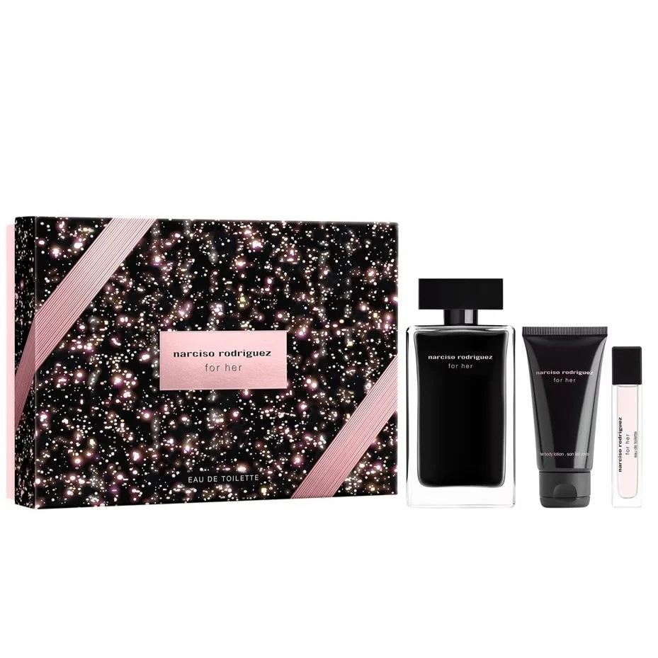 For Her zestaw woda toaletowa spray 100ml + balsam do ciała 50ml + woda toaletowa spray 10ml